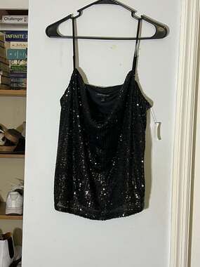 Banana Republic Sequin Cowl-Neck Cami Tank Top